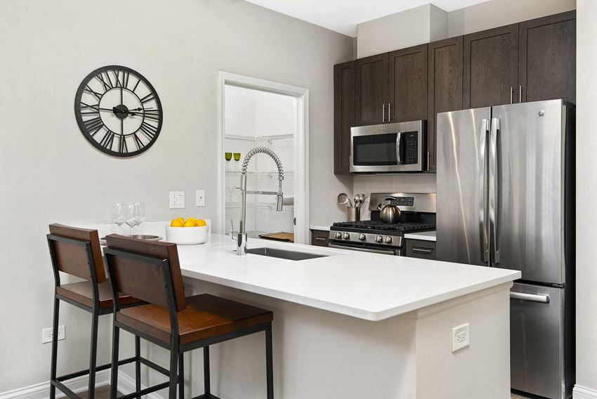 kitchen with stainless steal appliance