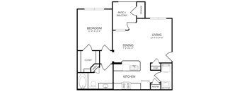 A black and white image of a floor plan for a house.