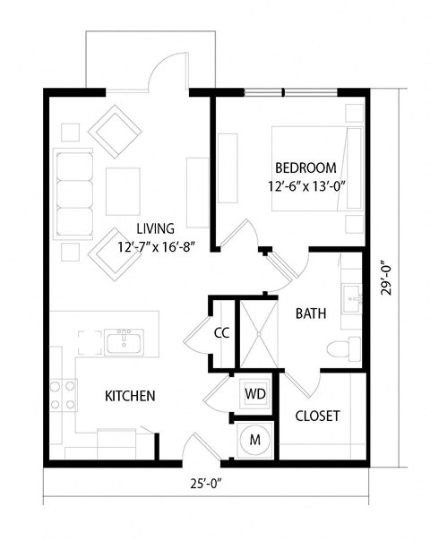 a floor plan of a small house