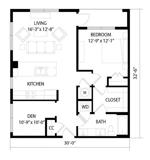 a floor plan of a small house