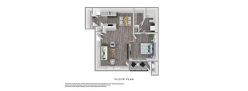 A floor plan of a house with a kitchen, living room, dining room, and bathrooms.
