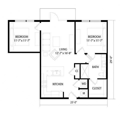 a floor plan of a small house