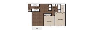 a floor plan of a two bedroom apartment