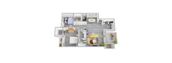 a 3d rendering of the clubhouse floor plan