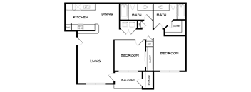 a floor plan of a house with a bedroom and a living room