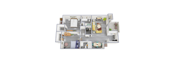 bedroom floor plan an in 3d