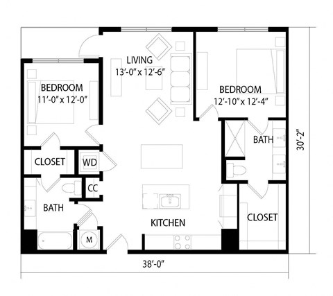 a floor plan of a small house