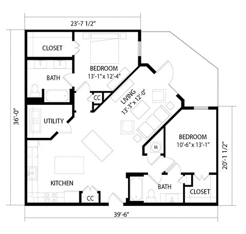 a floor plan of a house