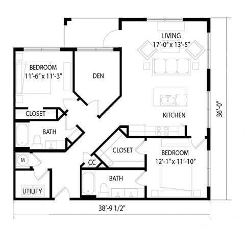 a floor plan of a house