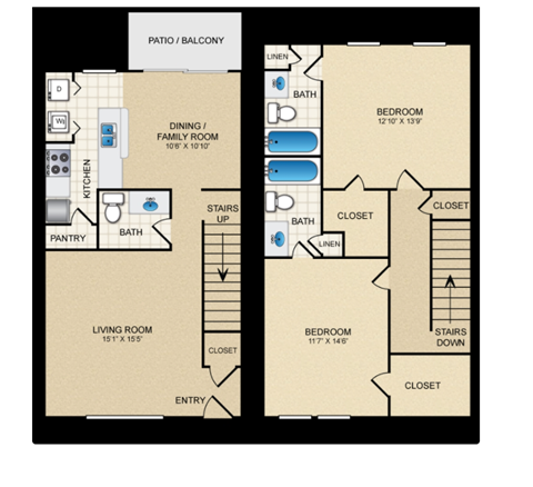 the millennia 2 bedroom floor plan