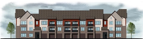 a rendering of a large building with a sky background