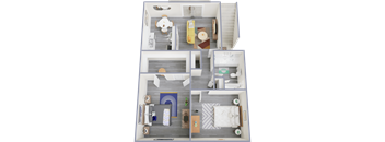a floor plan of a 1 bedroom apartment