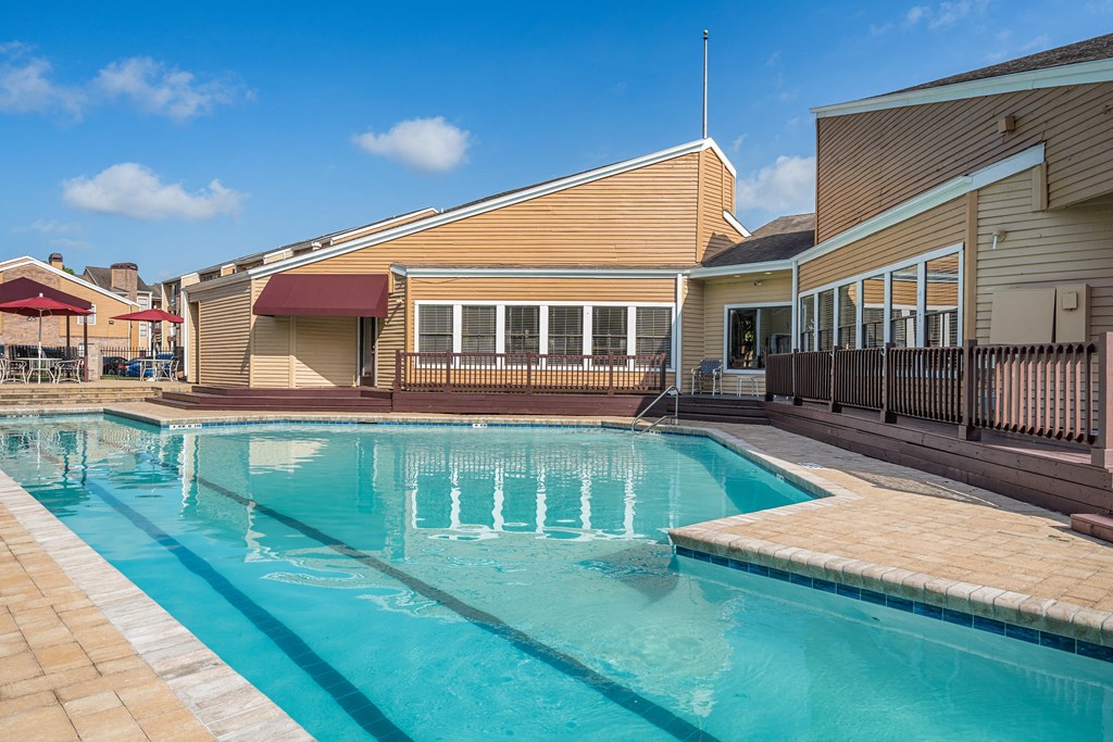 take a dip in the resort style pool