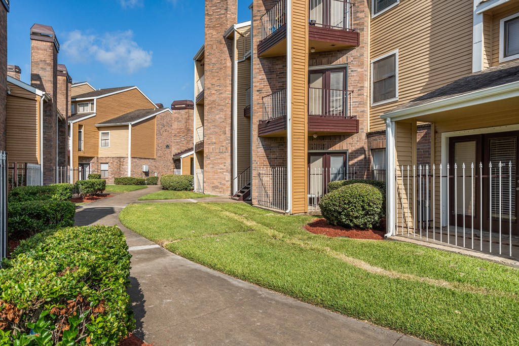 our apartments offer a walkway to the entrance