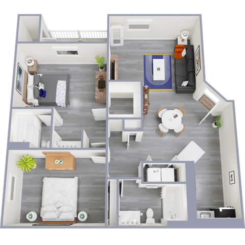 a floor plan of a one bedroom apartment with a bathroom and living room