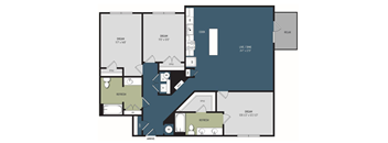 a blueprint of a floor plan of a residence