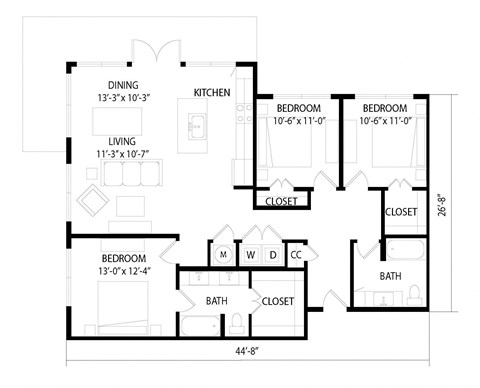 a floor plan of a house