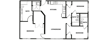 a schematic diagram of a floor plan of a house
