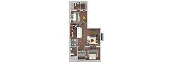 a floor plan of our studio apartment at riviera palms