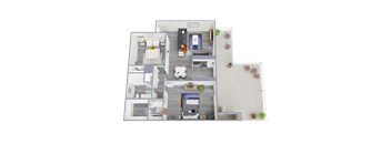 a bedroom floor plan is provided