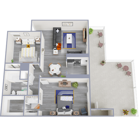 a bedroom floor plan is provided