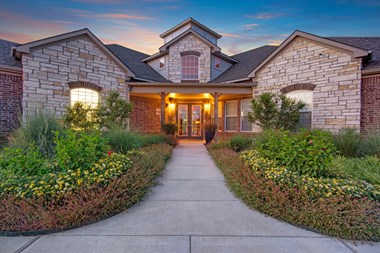 Exterior Front Entrance at Sunset