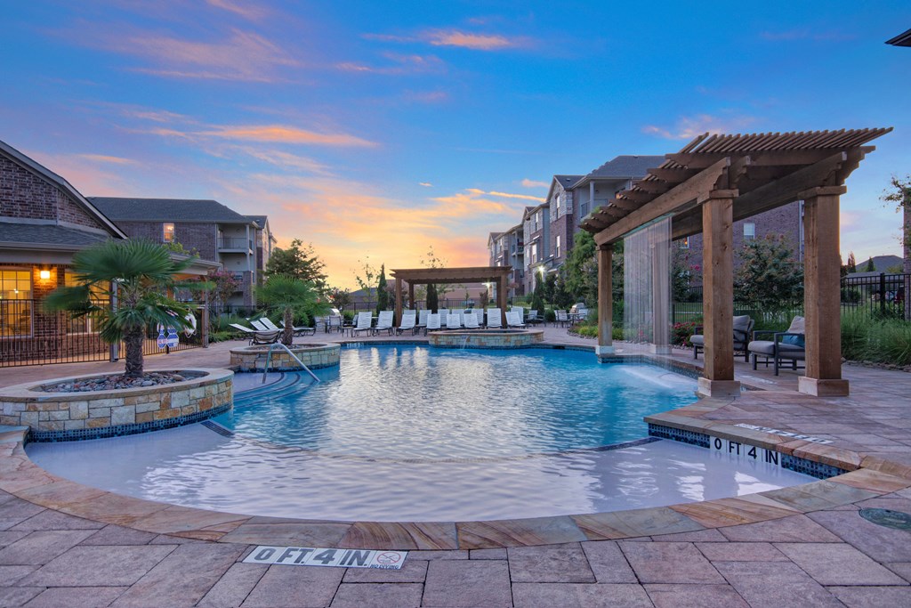 Outdoor Pool at Sunset