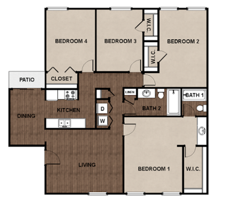 a floor plan of a two bedroom apartment