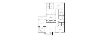 a black and white floor plan of a house