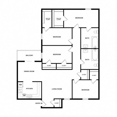a black and white floor plan of a house