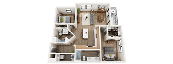 a 1 bedroom floor plan  the crossings