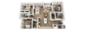 3 bedroom floor plan  the residences at