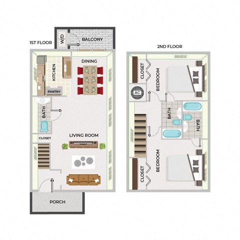 a floor plan of a living room and a dining room