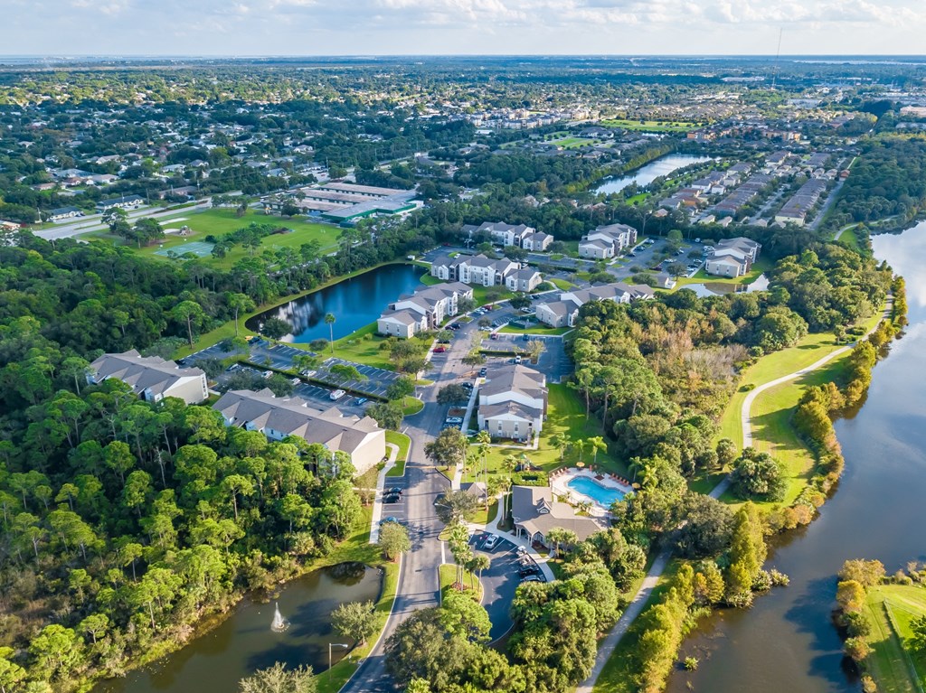 Ariel view of the community