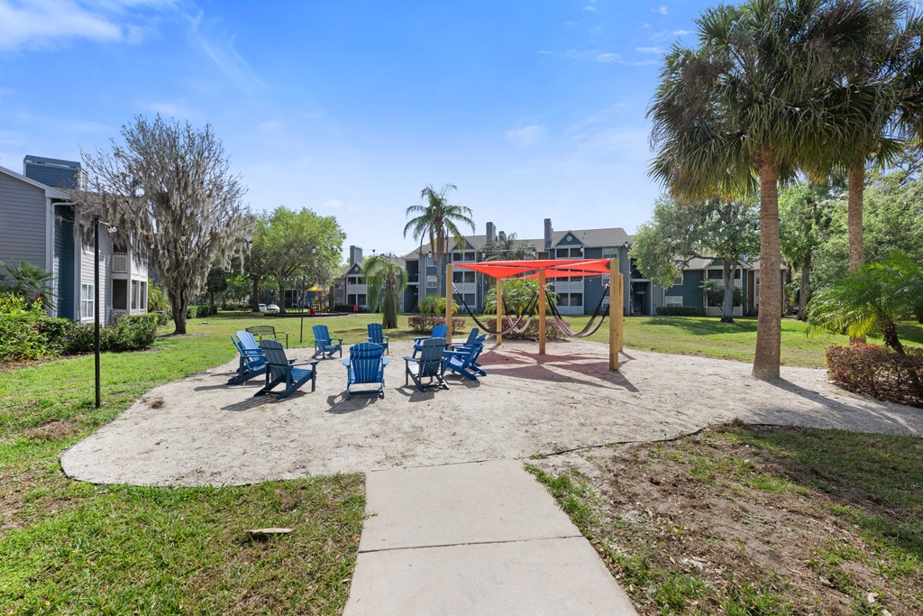 the preserve at ballantyne commons community park with playground and chairs