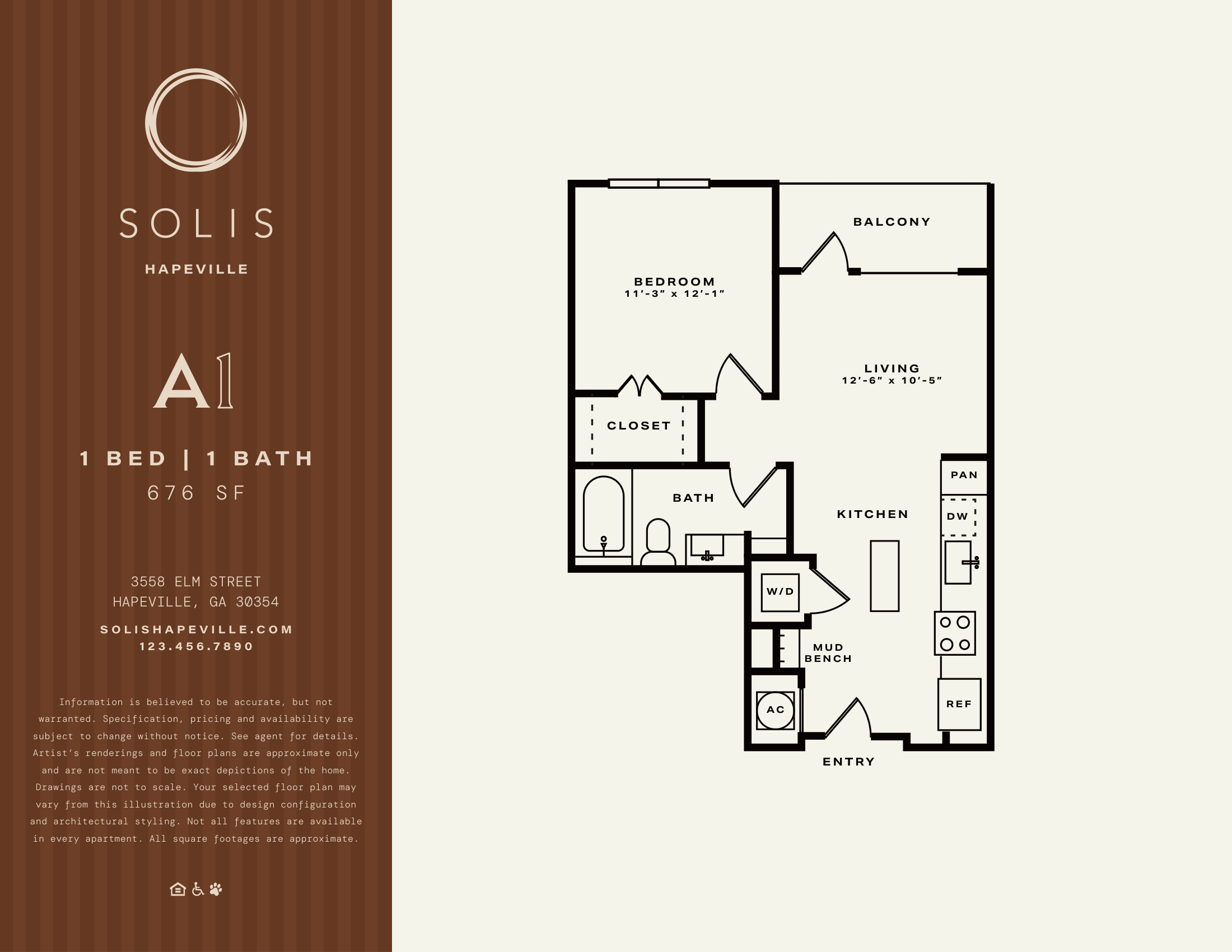 A floor plan for a one bedroom apartment with a bathroom and living room.