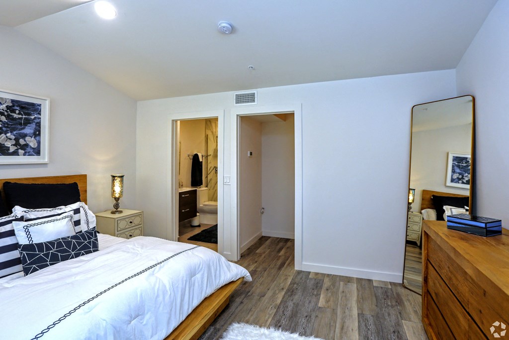 Model Apartment Home Bedroom and Partial Bathroom