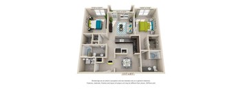 A 3D floor plan of a house with dimensions and a disclaimer at the bottom.