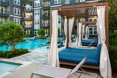 Resort Style Pool with Cabanas