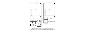 a floor plan of a building with two floor plans of different floors of a house