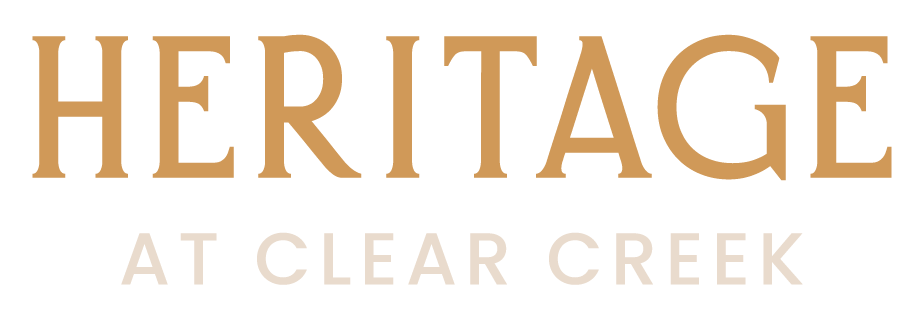 A logo that says "Heritage at Clear Creek".