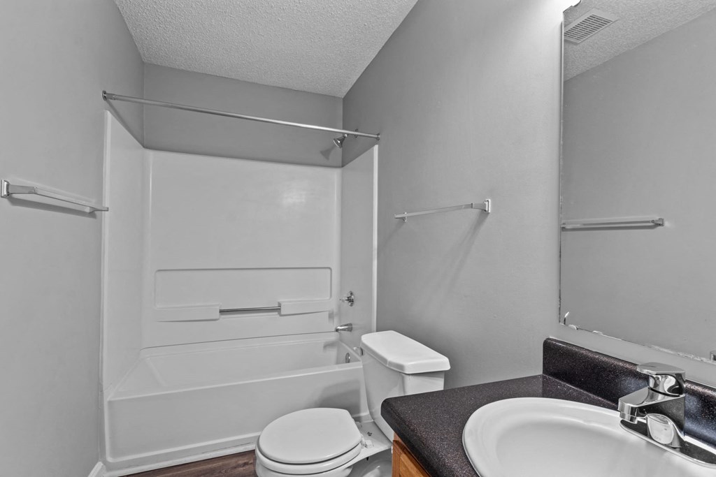 a bathroom with a sink toilet and a shower