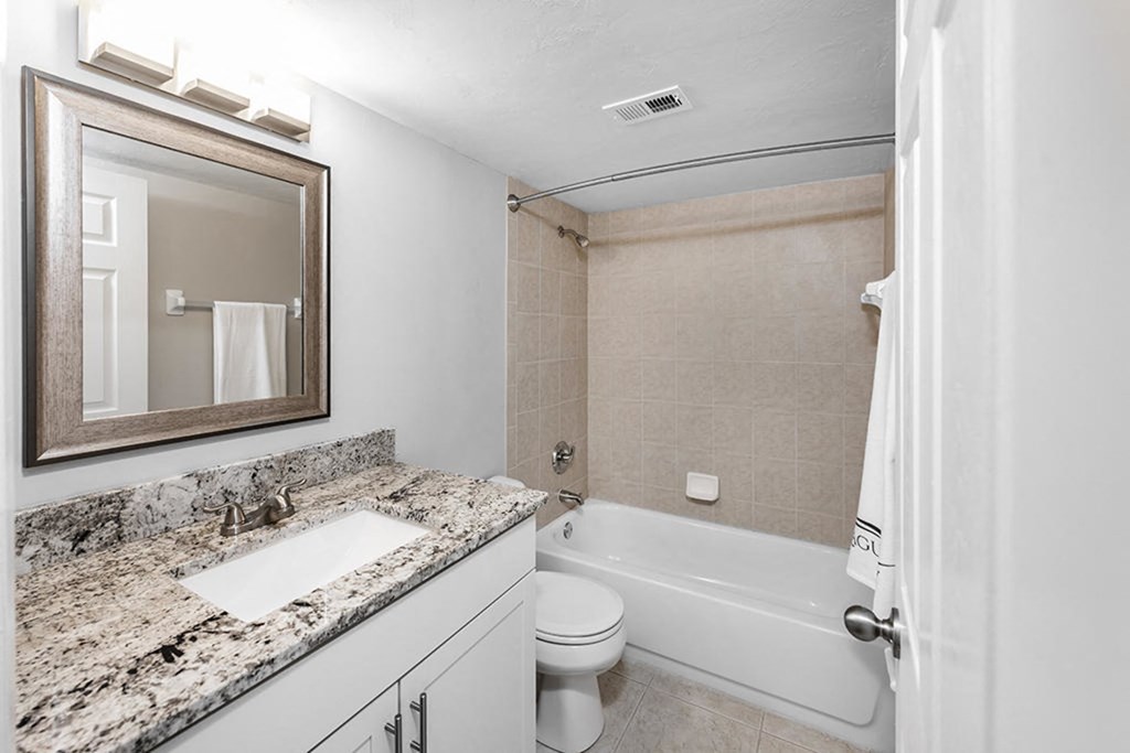 Vacant apartment home bathroom