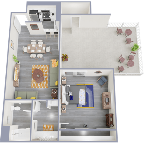 a floor plan of a two bedroom apartment