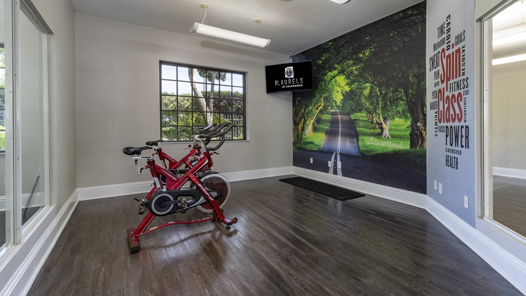 the preserve at ballantyne commons fitness room with exercise bike