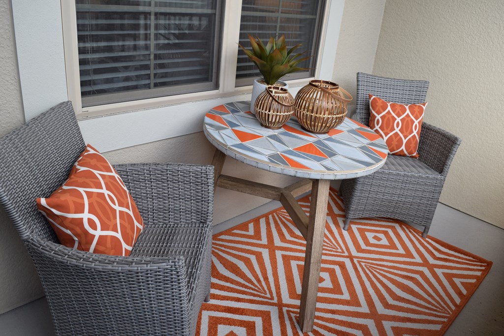 Model apartment home balcony