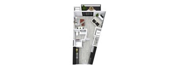 A black and white image of a house layout.