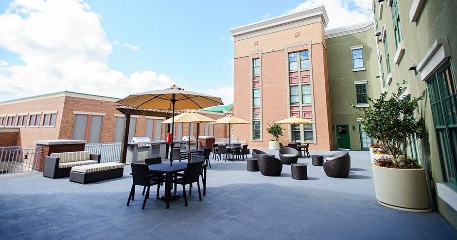 Courtyard with Gas Grills
