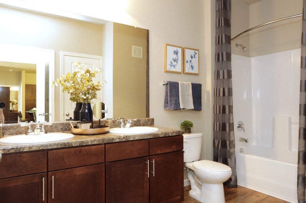 A bathroom with a white toilet and a marble counter top.