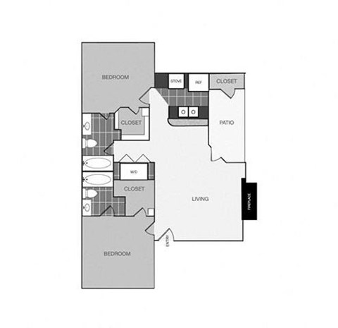 a floor plan of a 2103 sq ft apartment